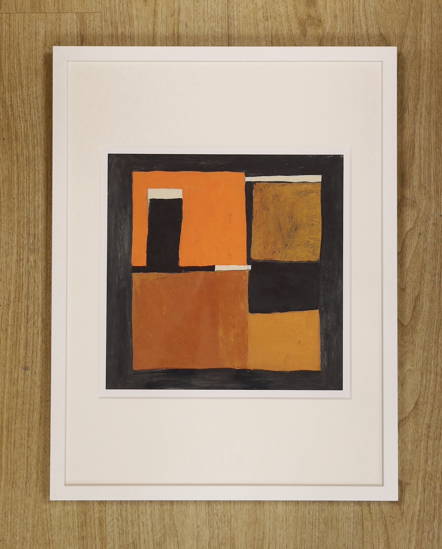 William Scott (1913-1989), Tate Fine Art Print, ‘Orange Black and White Composition, 1953', signed in the plate, 33 x 33cm